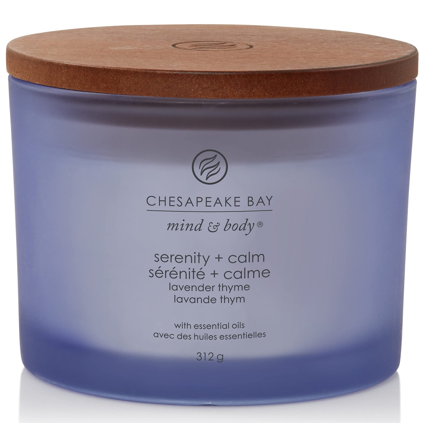 Chesapeake Bay Scented Candle | Serenity + Calm 3 Wick Tumbler Aromatherapy Candle | Burn Time: Up to 24 Hours | Mind & Body Collection (PT40892E)