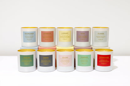 Moodcast Homebody Scented Candle - Aesthetic Candle for Home, Vanilla, White Bergamot & Smoky Cade, Clean Coco Wax Blend, Vegan, Paraben Free, 45-Hour Long Lasting Burn - 8oz