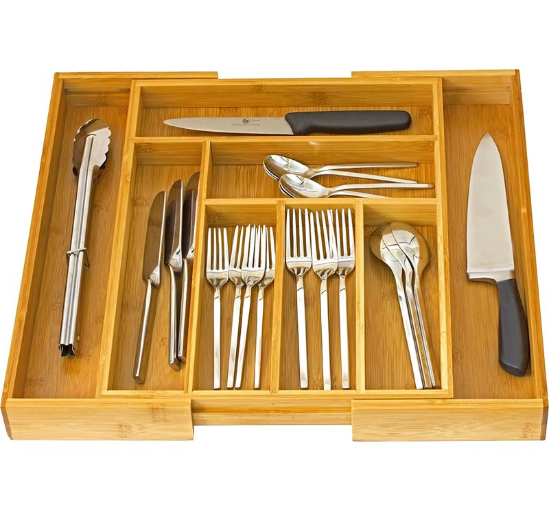Home-it Expandable Cutlery Drawer - made for Utensil Organizer - Flatware Dividers Kitchen Holder