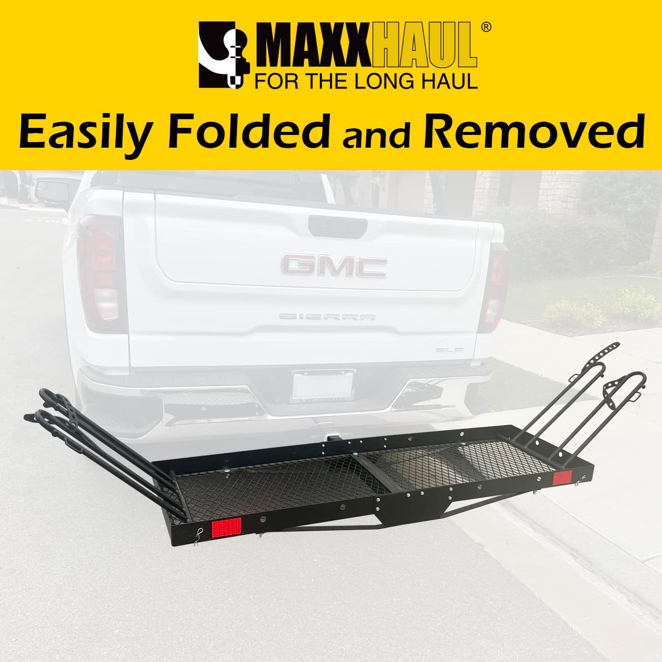 MaxxHaul 50641 60 inch x 20 inch 500 lb. Capacity 2 in 1 Hitch Mount Cargo Carrier Rack and 2 Bike Rack for 2 inch Receiver
