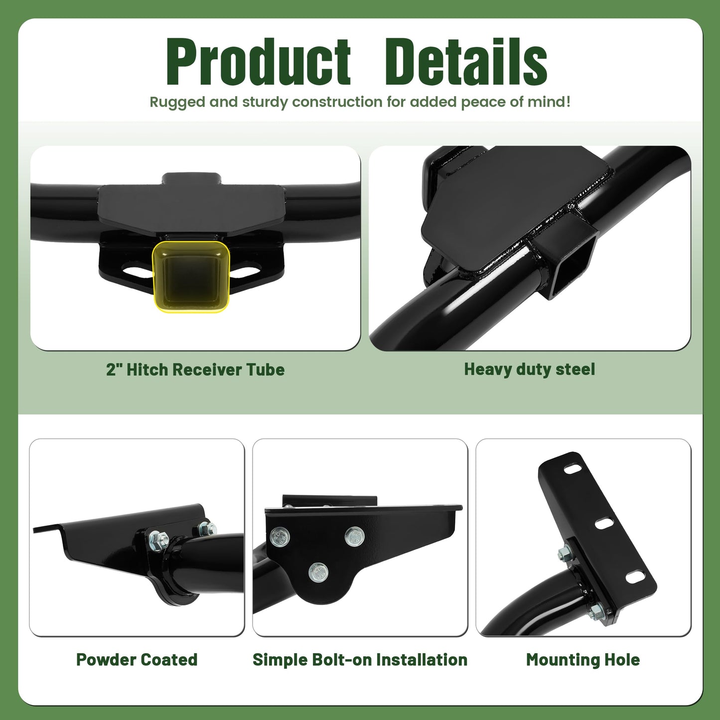 ALMULOO Trailer Tow Hitch 2 Inch Receiver Class 3 Compatible with 2000-2004 Nissan Xterra