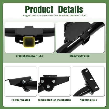 ALMULOO Trailer Tow Hitch 2 Inch Receiver Class 3 Compatible with 2000-2004 Nissan Xterra