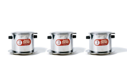 15 Ounce Vietnamese Phin Coffee Filters, Make Restaurant Quality Coffee at Home- 3 Pack