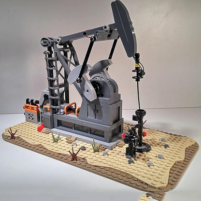 RWSEFK Well Digger Building Blocks Oil Drilling Rig Building Set Drilling Rig Toy Set Oilfield Decor Gift for Men and Boys 483 Pcs