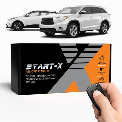 Start-X Remote Starter Kit for Non-Hybrid Highlander (2014-2019), C-HR (2018-2019), Land Cruiser (2016-2018) Vehicles with Push-to-Start Ignition Only | Plug & Play Install | Use Your OEM Key Fob