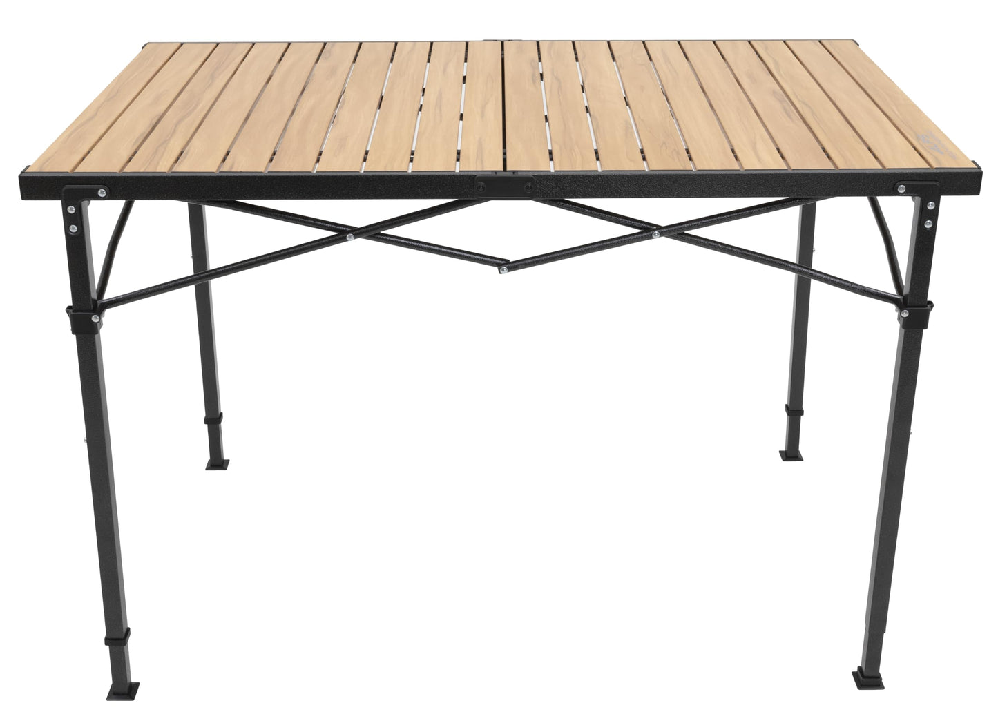 ALPS Mountaineering Overlanding Table, Aluminum Roll-Top with Wood-Look, Adjustable Height