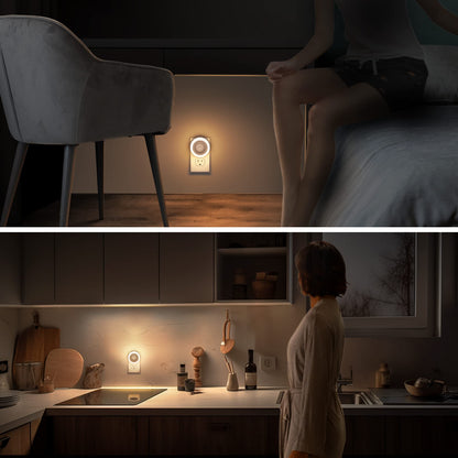 Briignite Motion Sensor Night Light, 4 Pack, Night Lights Plug into Wall, Auto On/Off Motion Activation Nightlight, Energy-Saving 0.6W LED, Daylight White, Ideal for Kids, Bedroom, Bathroom