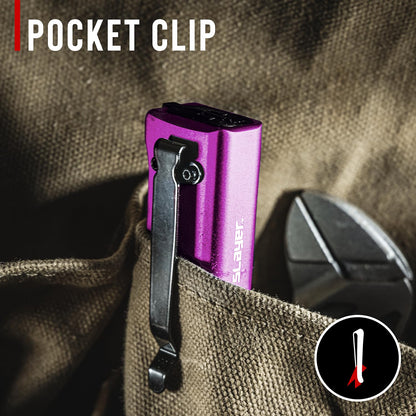 Coast Slayer 1150 Lumen USB-C Rechargeable LED Flashlight with Spot/Flood, Memory Mode and Pocket Clip, Purple