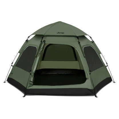 Jeep Compass 4-Person Pop Up Instant Tent by Delta Children with Carry Bag, Stakes and Guy Lines – Waterproof - UPF 50+Protection, Olive Green