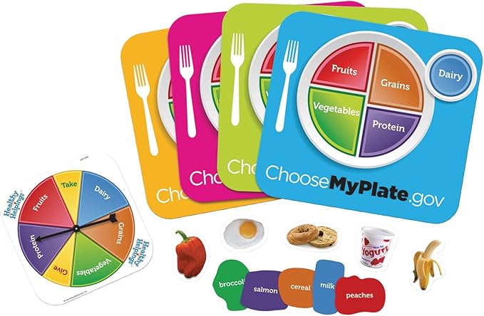 Learning Resources Healthy Helpings A Myplate Game 2-4 Players 56 Piece Set Ages 4+