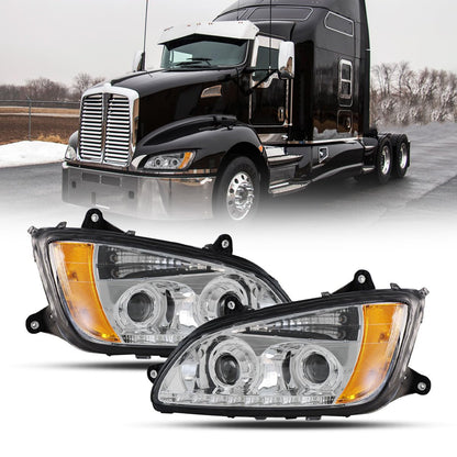 Sterlix Pair Headlights for Kenworth T660 T170 T270 T370 T440 T470 T700 2008-2016 LED Turn Signal Lights Front Headlight Assembly Replacement Driver and Passenger Side [Included All Bulbs]