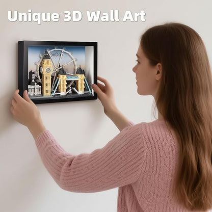 London City Skyline Micro Building Set World Famous Architecture Model 3D Wall Art Home Office Décor Display Landmarks London Bridge Gift Toy for Adults Kids 12+ (1111PCS)