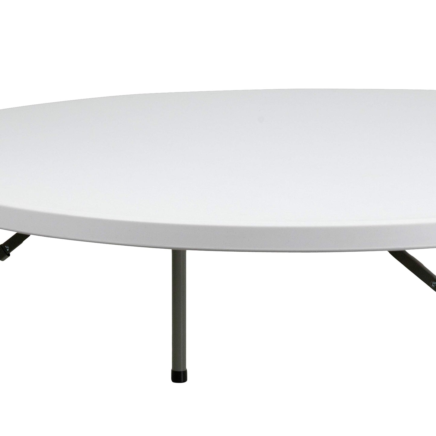 Flash Furniture Elon 6' Round All-Occasion Plastic Folding Event Table, Foldable Portable Banquet Table for Indoor/Outdoor Events, White