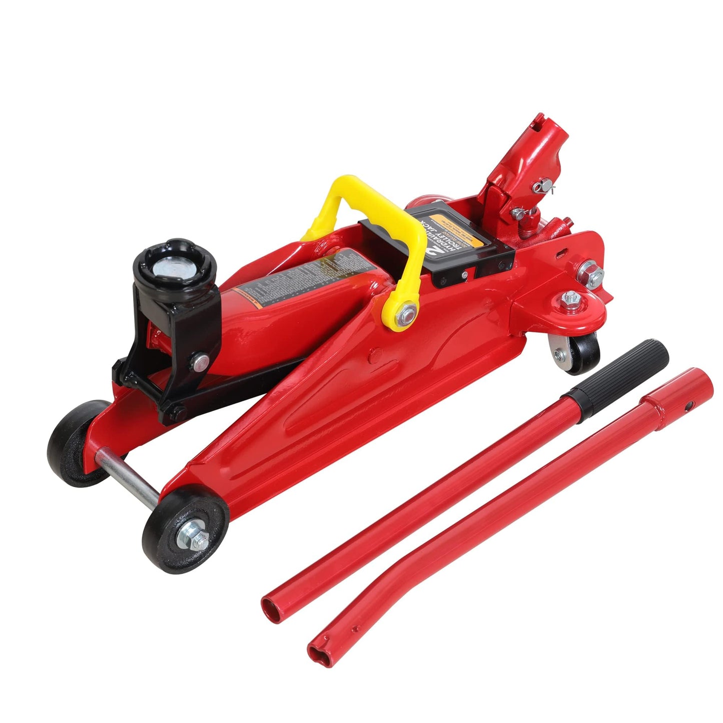 BIG RED T82012GS-1 Torin Hydraulic Trolley Service Lift Jack/Portable Floor Jack with Special Slow Release and Blow Mold Carrying Storage Case : 2 Ton (4,000 lb.) Capacity, Red