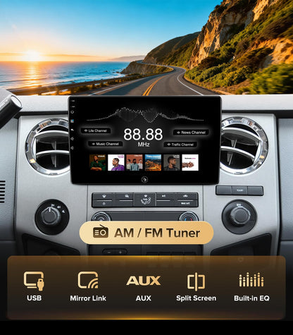 AINAVITO 10 Inch for Ford F150 Radio 2004-2008, F250/F350/450/550 2008-2016 Radio Upgrade Wireless CarPlay Android Auto, Plug and Play, 5G Wi-Fi, Bluetooth 5.0 QLED Touch Screen Car Stereo