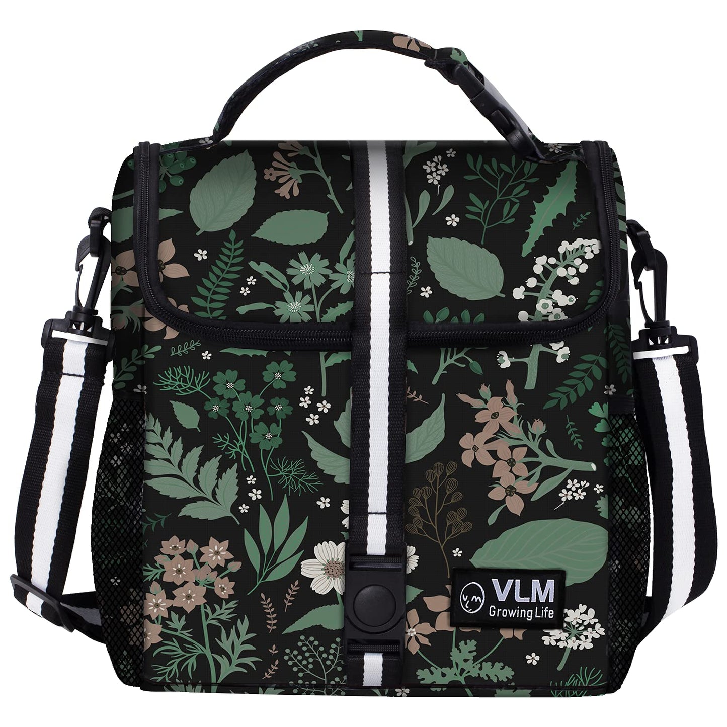 VLM Lunch Box for Women, Insulated Lunch Bag Women with Adjustable Shoulder Strap, Cute Lunch Tote Bag for Work,Picnic,Camping