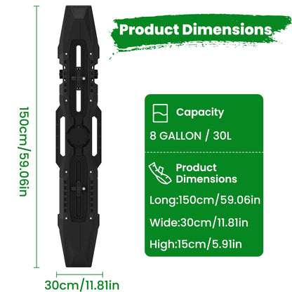 Just-V 7-Gallon Water Tank with Camping Shower for Off-Road Vehicles, Pick-up Trucks,SUV,Outdoor Activities Water Supply Construction Black Roof Rack Mount