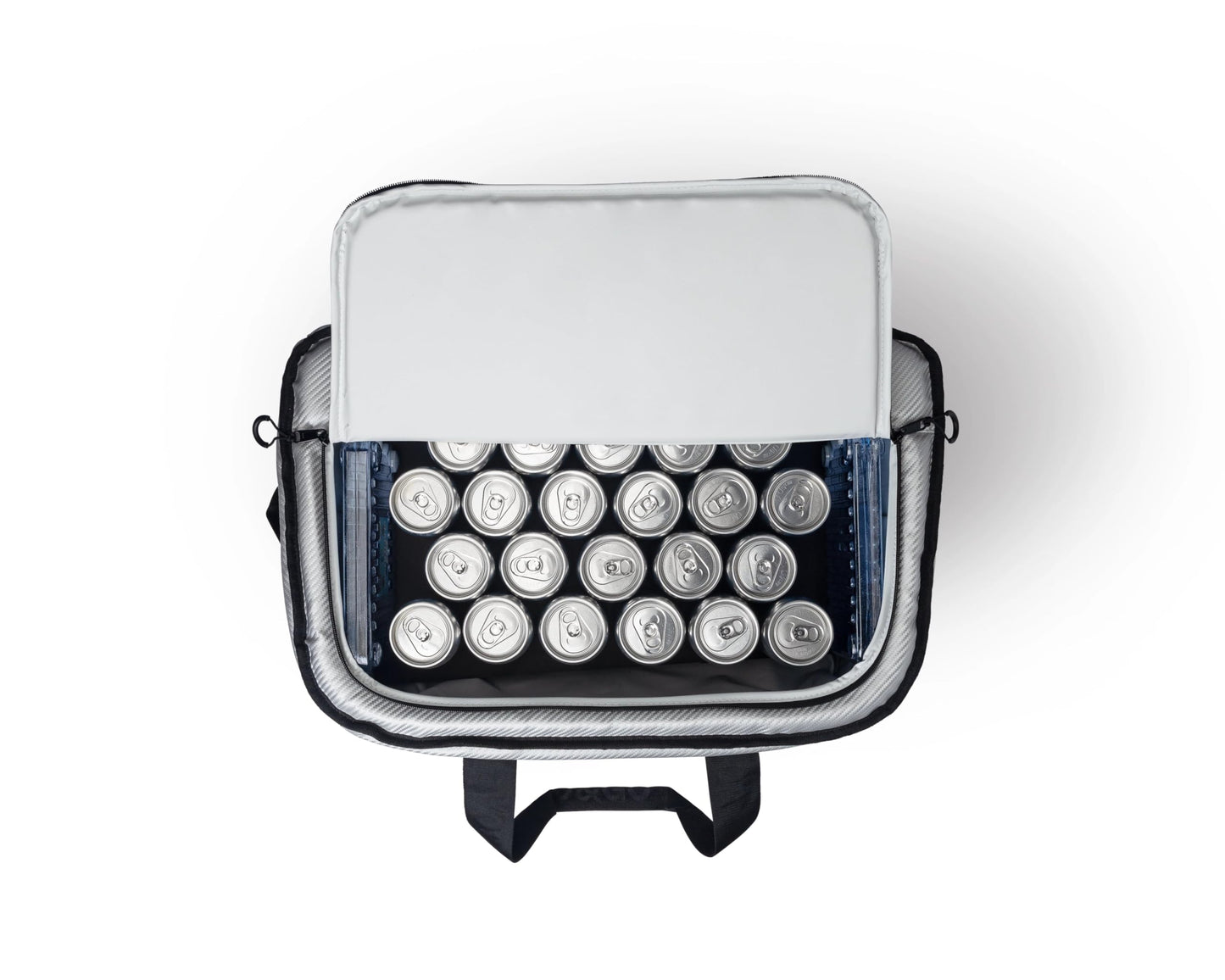 AO Coolers Stow-N-Go Carbon Soft Cooler, Low-Profile, Leakproof with High-Density Insulation, Holds Ice for 24 Hours, Silver, 38-Can