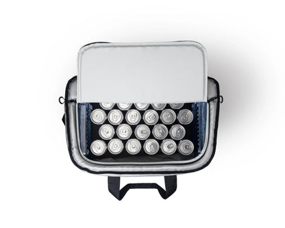 AO Coolers Stow-N-Go Carbon Soft Cooler, Low-Profile, Leakproof with High-Density Insulation, Holds Ice for 24 Hours, Silver, 38-Can