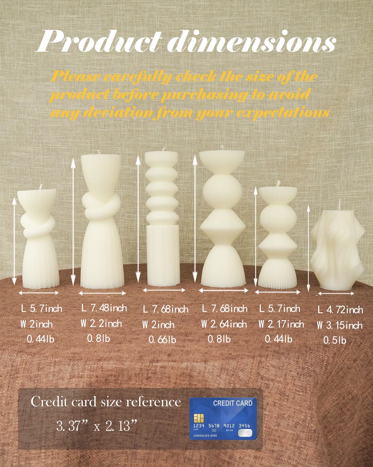 6 Pack Pillar Candles Ribbed Decorative Candle velas decorativas Fireplace Candle for Housewarming Gift, Shelf & Table Decor-Aesthetic Modern Candles Set (White)