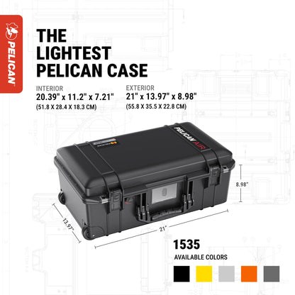 Pelican Air 1535 Case With Padded Dividers - Black