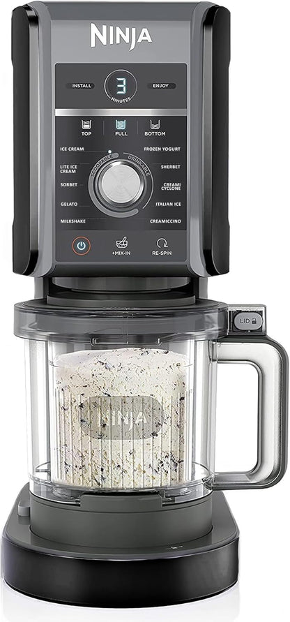Ninja NC501 CREAMi Deluxe 11-in-1 Ice Cream Maker - 2 XL Family Size Containers, Black