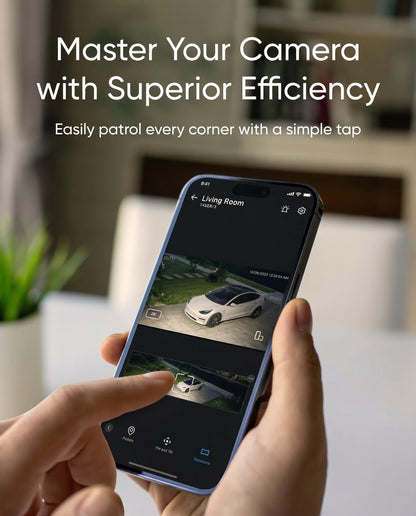 eufy Security Floodlight Camera E30, Security Camera Outdoor, 360° Pan and Tilt, AI Detection and Tracking, 2K Video, 2.4GHz Wi-Fi, 2,000 Lumens, Built-in Siren, 24/7 Recording，No Monthly Fee