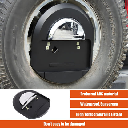 Spare Tire License Plate Frame for Hummer H2 2003-2009 Accessories, Back Spare Wheel Stowage Cover Tag Holder, Rear License Plate Mount Bracket Replacement OEM: 25782333 (Matt Black+Silver)