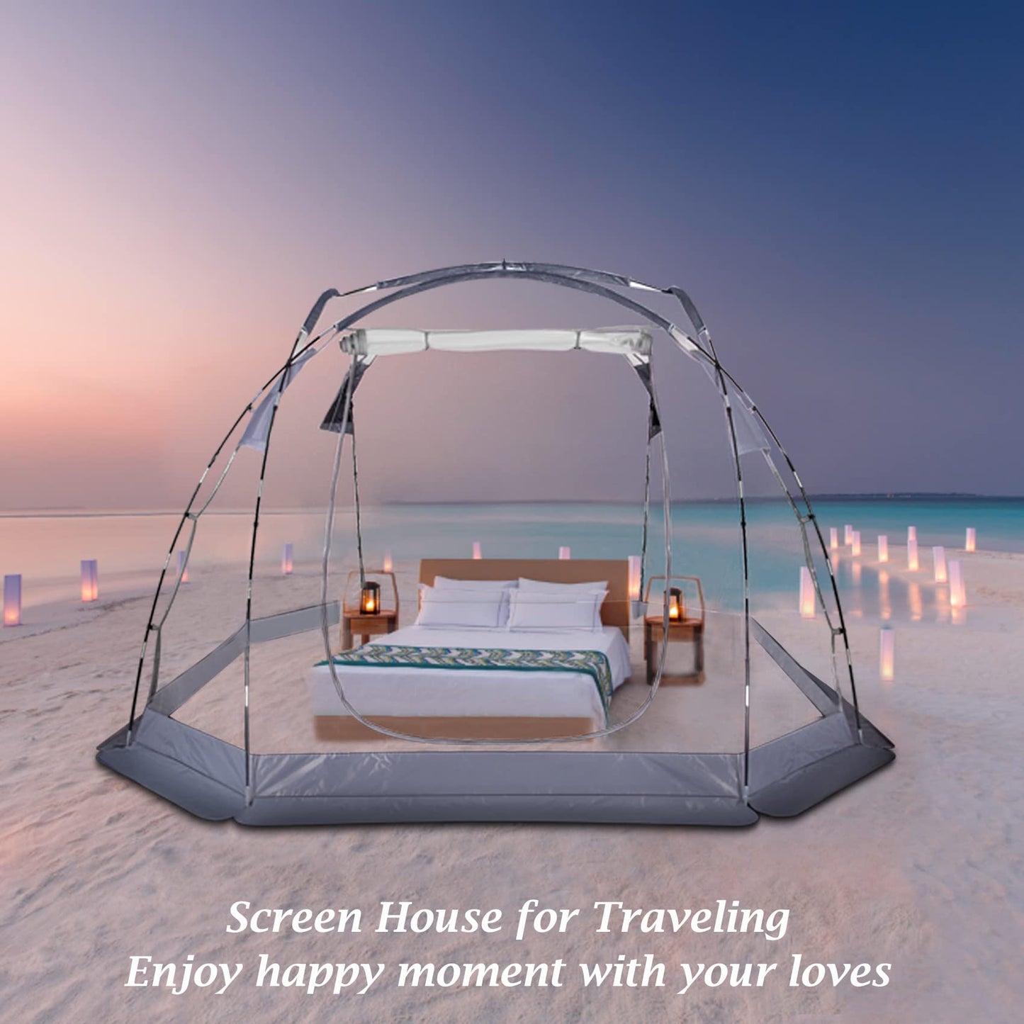 Bubble Tent 4-6 People Transparent Tent 10'x10' Outdoor Tents Cold and Waterproof Suitable for Terrace, Canopy, Backyard Star Watching Camping Portable Tents