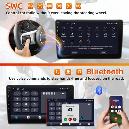 Car Radio Stereo for Jeep Wrangler JK 2007-2018,2+64G Android 13 Touch Screen Radio with Wireless CarPlay Android Auto Bluetooth GPS Navigation Backup Camera