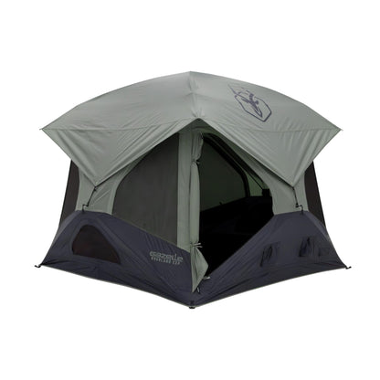 Gazelle Tents™ T4 Overland EXP Hub Tent, Extended Season Camping Tent, Sleeps 4, Pop-Up Hub Tent, Durable Ripstop Fabric, TriTech Mesh, Waterproof, UV Resistant, Agave Green, 78" x 94" x 94", GT403AG
