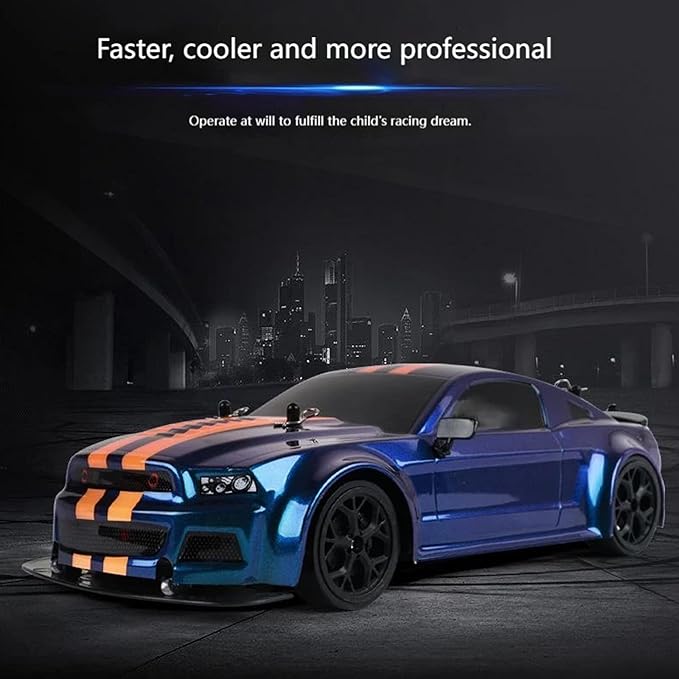 RC Drift Car 4 WD High Speed 30 KM/H Remote Control Car1:14 Scale Drifting Tires Racing Sport Toy 2.4GHz RC Racing Car with Cool Lighting for Adults
