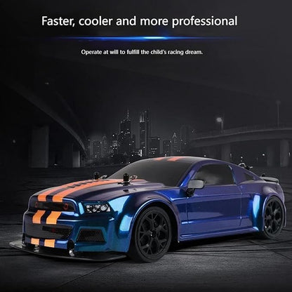 RC Drift Car 4 WD High Speed 30 KM/H Remote Control Car1:14 Scale Drifting Tires Racing Sport Toy 2.4GHz RC Racing Car with Cool Lighting for Adults