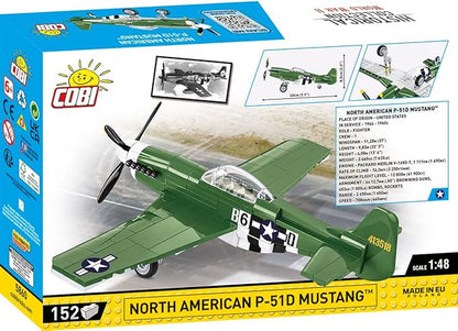 COBI Historical Collection North American P-51D Mustang Aircraft Building Set 150 Pieces
