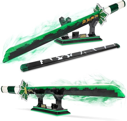 TOY PLAYER Demon Shinazugawa Sanemi Sword Building Set 710Pcs Toy Building Set Toy Compatible with Lego Anime Katana Building Set Gift for Anime Fans