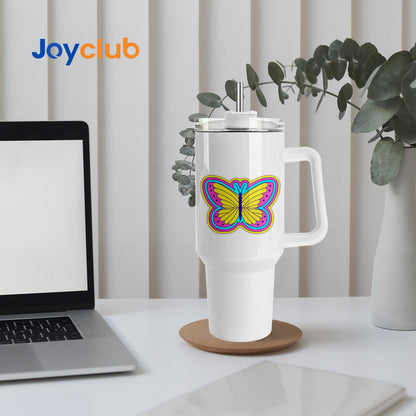 Joyclub 16 Pack 40 OZ Sublimation Tumblers with Handle Blank Insulated Large Tumbler Bulk, Coffee Travel Cups Stainless Steel Travel Mug for DIY Craft Heat Press Print