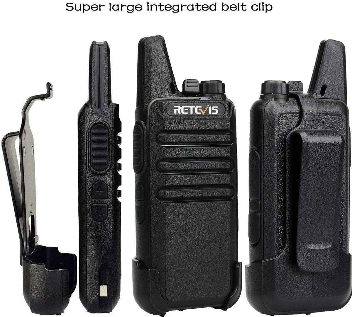 Retevis RT22 2 Way Radios Walkie Talkies,Rechargeable Long Range Two Way Radio, USB VOX Small Emergency 2 Pin Earpiece Headset,for School Retail Church Restaurant (Packed in Pairs with 5 Boxes)