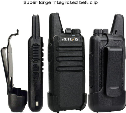 Retevis RT22 2 Way Radios Walkie Talkies,Rechargeable Long Range Two Way Radio, USB VOX Small Emergency 2 Pin Earpiece Headset,for School Retail Church Restaurant (Packed in Pairs with 5 Boxes)