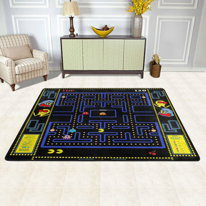 Classic Arcade Games Rug Retro 90s Arcade Theater Style Popular Game Room Area Rug for Living Room Playroom Home Decor Carpet Modern Fun Rug 3'4" x 5'