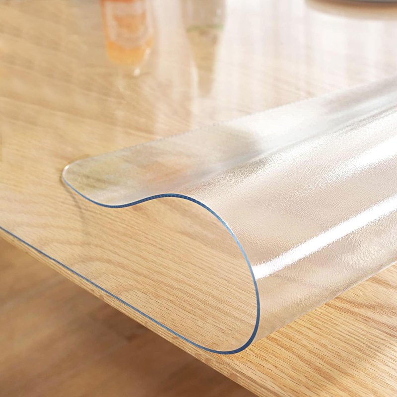 LovePads Frosted Desk Mat 16 x 48 Inch, 1.5mm Thick Frosted Table Protector, Waterproof Plastic Table Cover Protector, PVC Desk Protector Mat, Vinyl Desk Cover for Desktop, Coffee & Dining Table