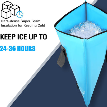 MORXPLOR Insulated Fish Cooler Bag for Fishing 41x17 47x17In 50x20In 60x24 72x30 80X40 Inches,Large Insulated Fish Kill Bag,Fishing Catch Bag Cooler with Water-resistant Zipper 72inch Blue