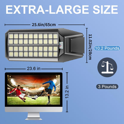Vzyhik Solar Street Lights Outdoor Waterproof - Large 10000W Commercial Outdoor Solar Light Dusk to Down with Motion Sensor Remote Control LED Parking Lot Flood Lights for Yard Garden Walkway