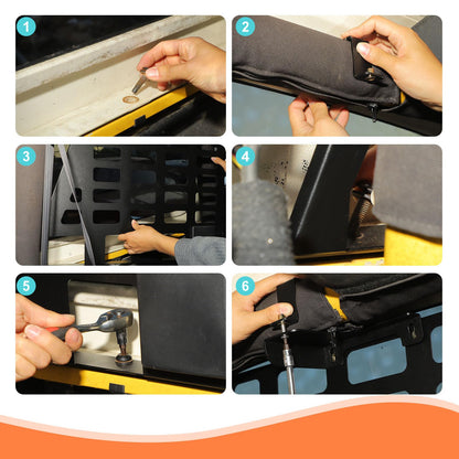 JeCar Trunk Side Window Molle Storage Organizer Metal Racks for 1997-2006 Jeep Wrangler TJ, 2pcs