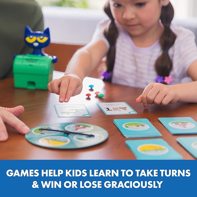 Educational Insights Pete the Cat Groovy Friendship Game - Preschool Board Games for Kids 4-6 Social Emotional Learning Games for Kids Skill-Building Toddler Matching Game Family Fun with Toddlers