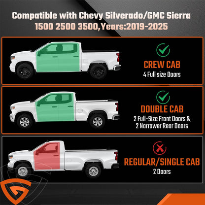 GEARLAST Underseat Storage Compatible with Chevy Silverado/GMC Sierra 1500 2500 3500 2019-2025, Rear Under Seat Organizer Cargo Box, Upgraded Rear Under Seat Organizer Cargo Box