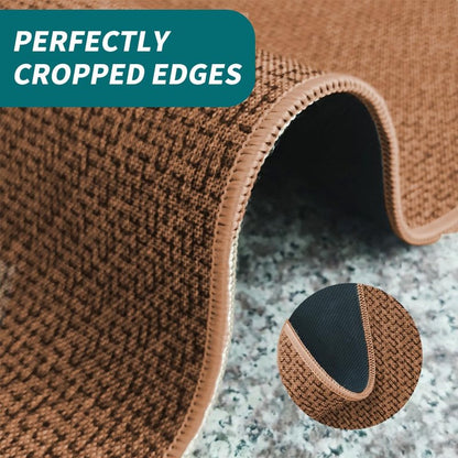iayokocc Kitchen Mats, Non Slip, Foldable Linen Porch Water Absorbent Laundry Rooms Front Sink Kitchen Floor Mats Carpet for Bathroom, Laundry Room, Office