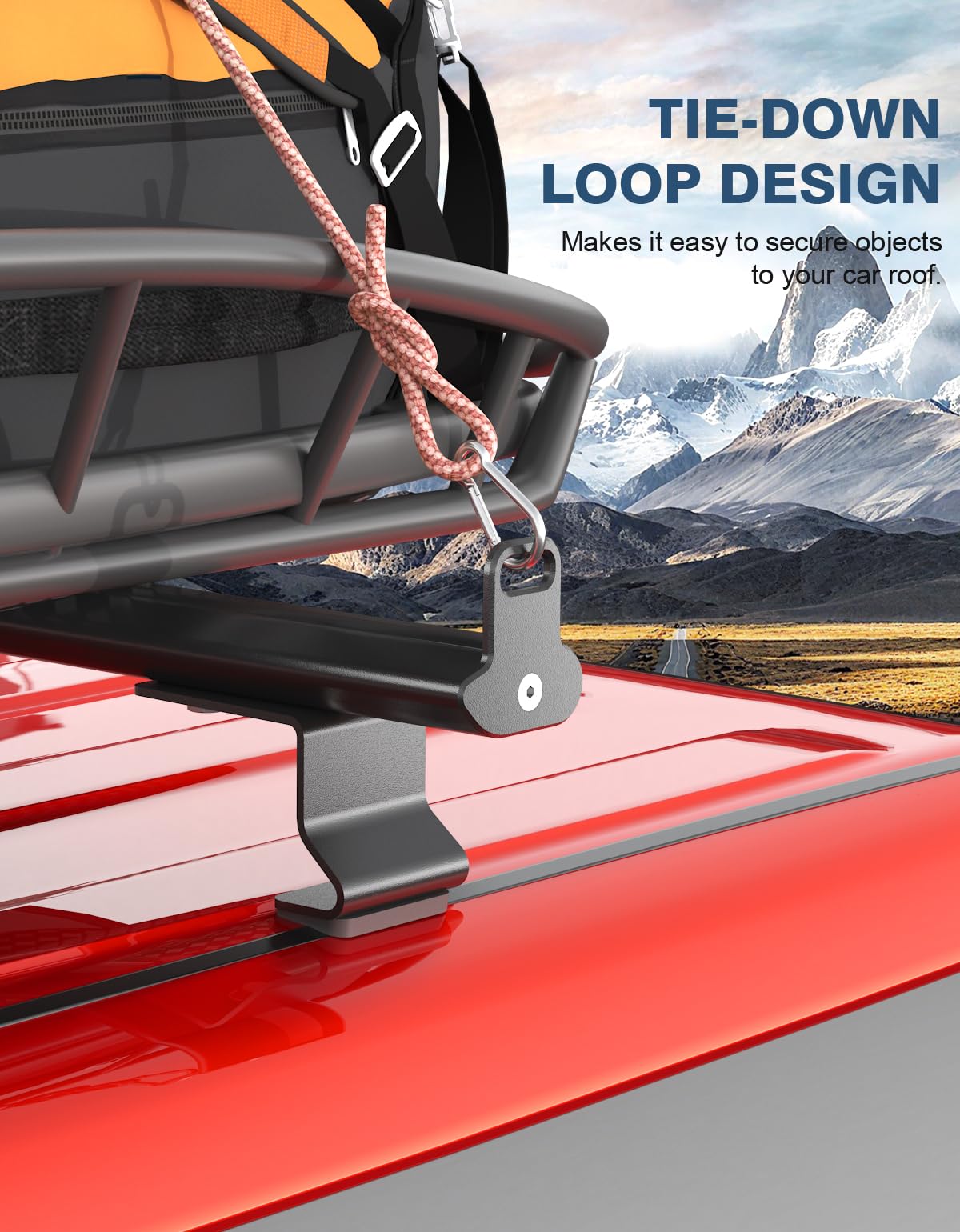 TideFree 57" Universal Roof Ladder Rack for Van & Pickup Truck Cap & Topper, Roof Rack, 2 Bars, Heavy Duty Aluminum Ladder Roof Van Rack Truck Rack (Drilling Required) Adjustable Ladder Rack (Black)
