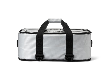AO Coolers Stow-N-Go Carbon Soft Cooler, Low-Profile, Leakproof with High-Density Insulation, Holds Ice for 24 Hours, Silver, 38-Can