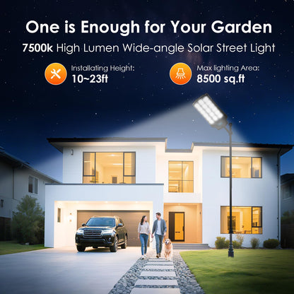 ZIZIWIN 14000W Solar Street Lights Outdoor Waterproof, 2 Pack Large Solar Powered LED Flood Light Outside, Heavy Duty Parking Lot Light Dusk to Dawn, Motion Sensor, Pole or Wall Mount, Remote Control