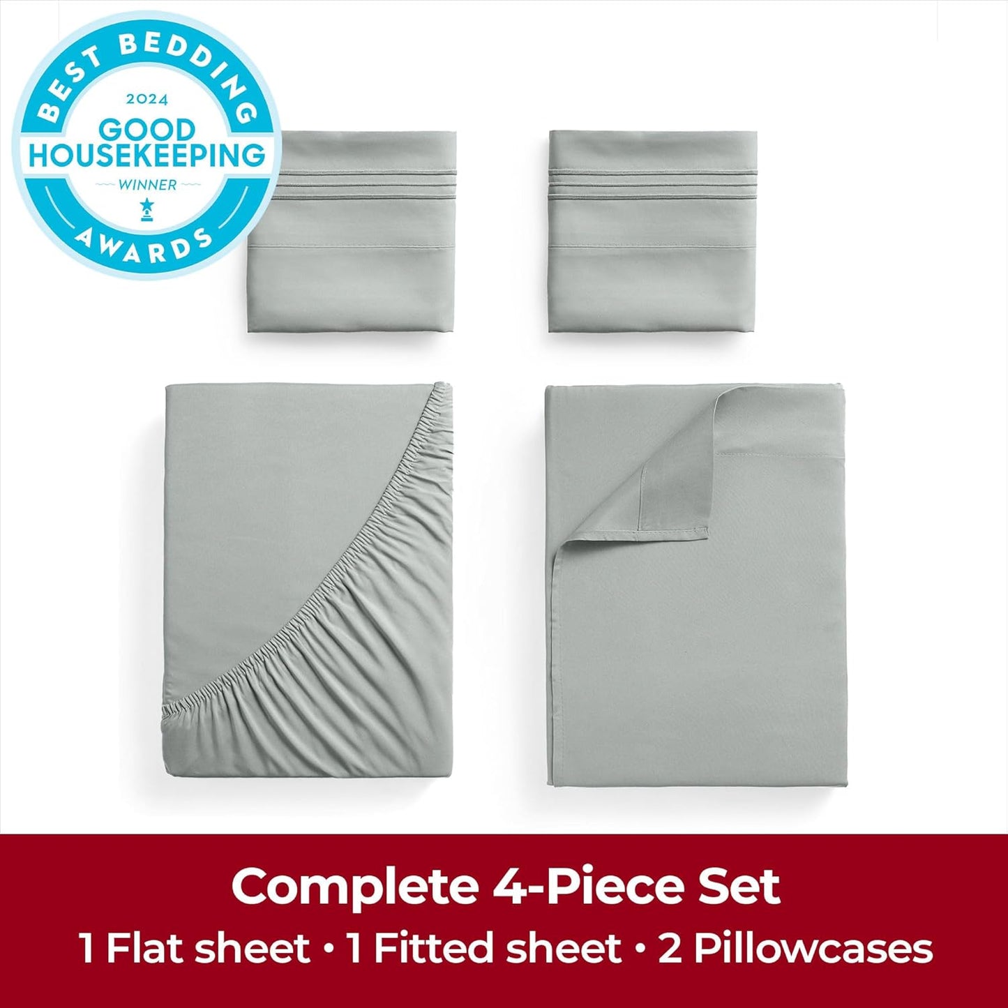 Mellanni Extra Deep Full Sheets - Ultra Soft Hotel Luxury Bedding | Wrinkle & Stain Resistant (Spa Mint, 4 PC)